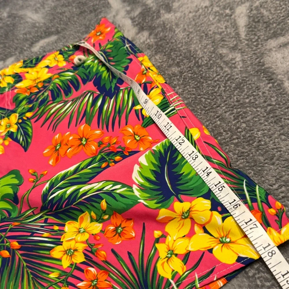 Polo Ralph Lauren Men's Hawaiian Floral‎ Swim Shorts Size 32 Pink Green Yellow